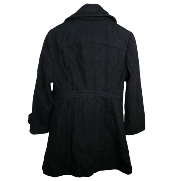Kenneth Cole New York Womens 8 Black Wool Blend Walker Coat - Picture 8 of 12